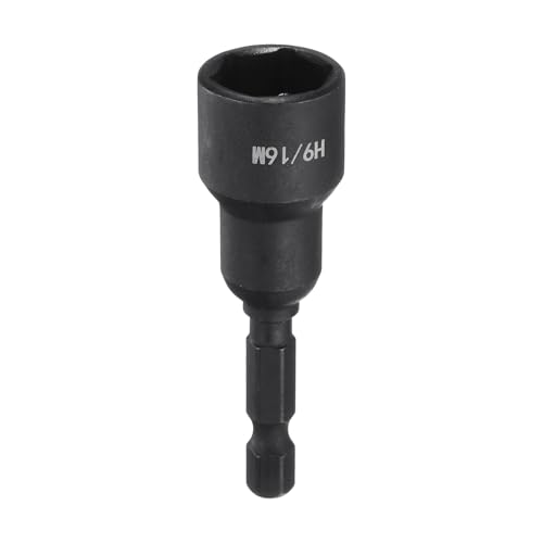 Innensechskant-Bohrer-Kit, Sechskant-Schaft, Schli Magnetic Nut Driver Long Quick Change Hex Shank - Durable CRV Steel for Impact Drive Nuts and Bolts - Ideal for Drill Bit Set(9/16inch x 2.5inch) von YUEKOPOU