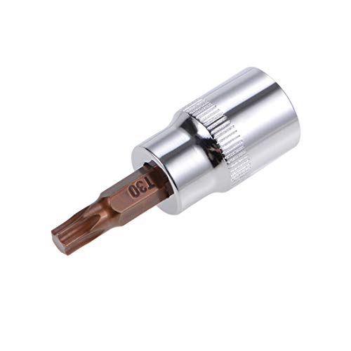 Innensechskant-Bohrer-Kit, Sechskant-Schaft, Schli T30 Torx Bit Socket 3/8" Drive - S2 Steel, Length for Ratchet Wrench, Slide Bar, Extension Rod(T30) von YUEKOPOU