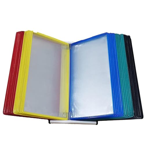 Wandmontierter Aktenhalter, Katalog-Display-Regal, Wall Mounted File Holder with 5 Display Pockets - Deluxe Desktop Reference System for A4 Documents, Ideal for Office and Home Storage Wandmontierter Aktenhalter, Katalog-Display-Regal, Wall Mounted File Holder with 5 Display Pockets - Deluxe Desktop Reference System for A4 Documents, Ideal for Office and Home Storage von YUEKOPOU