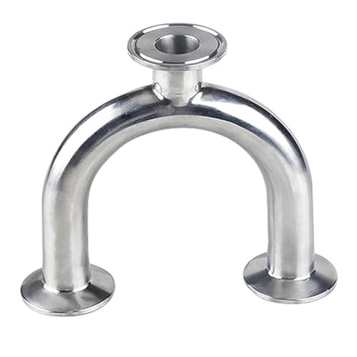 YUEKOPOU 304 Stainless Steel 3-Way U Shape Ferrule, 1.5” & 2” Pipe Fittings, Tri Clamp,(38mm x ferrule 50.5) von YUEKOPOU