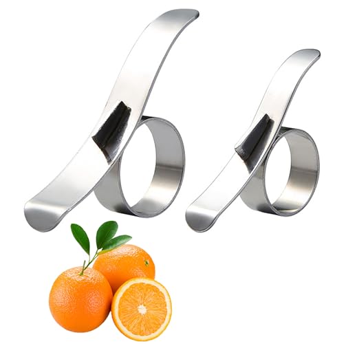 YUEMING 2 Stück Orangenschäler, Orange Citrus Peeling Tool, Kreativschäler Edelstahl Fruchthaut Entferner Zitrus Grapefruit Schäler Orange Opener Kitchen Professional Peeling Tool von YUEMING