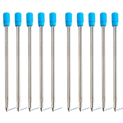 YUEMING 20 Stück Kugelschreiber Minen Ersatz Kugelschreiber Refills Glatte Schreiben Kugelschreiber Nachfüllung für Diamant Kristall Stylus Stifte und Kugelschreiber (blau) von YUEMING