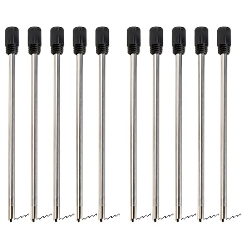 YUEMING 20 Stück Kugelschreiber Minen Ersatz Kugelschreiber Refills Glatte Schreiben Kugelschreiber Nachfüllung für Diamant Kristall Stylus Stifte und Kugelschreiber (schwarz) von YUEMING