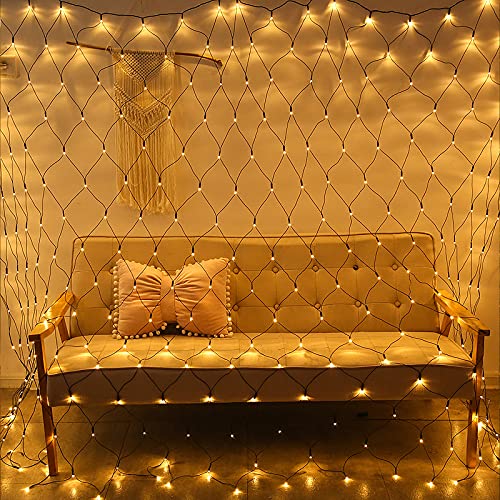 YUENFONG LED Lichternetz Lichterkettennetz 6×2m 280 LEDs Warmweiß-Lichtervorhang Innen und Außen mit 8 Leuchtmodi, Weihnachtsbeleuchtung P44 Wasserdicht Dekoration, für Weihnachten Hochzeit YUENFONG LED Lichternetz Lichterkettennetz 6×2m 280 LEDs Warmweiß-Lichtervorhang Innen und Außen mit 8 Leuchtmodi, Weihnachtsbeleuchtung P44 Wasserdicht Dekoration, für Weihnachten Hochzeit von YUENFONG