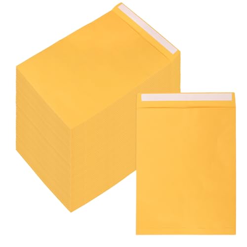 YUENPUN Versandtaschen aus Manila, selbstklebend, 25,4 x 33 cm, für Dokumente, Büro, Geschäft, Heimorganisation, 100 Stück von YUENPUN