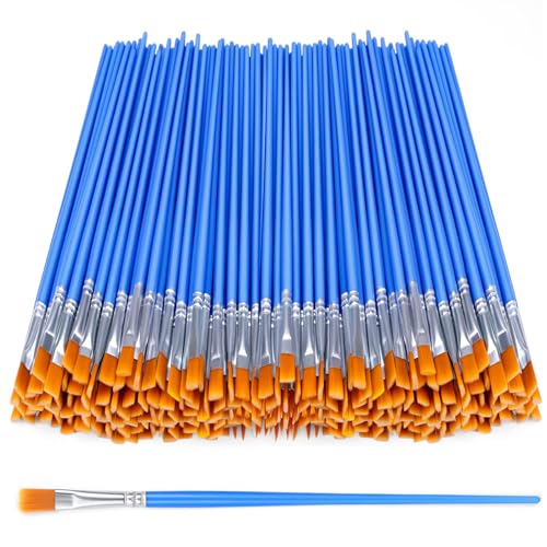 YUESIKJ 60 Stück Pinsel Set, Flache Pinsel Kleine für Kunstmalerei und Details von YUESIKJ