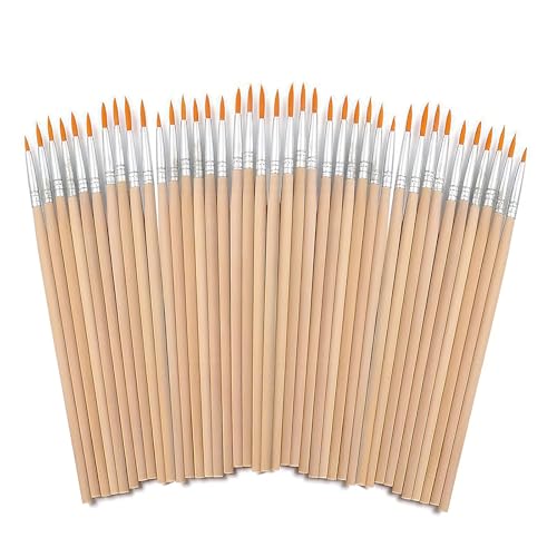 YUESIKJ 60 Stück Pinsel Set, Runde Kleine Künstlerpinsel für Kunstmalerei und Details YUESIKJ 60 Stück Pinsel Set, Runde Kleine Künstlerpinsel für Kunstmalerei und Details von YUESIKJ