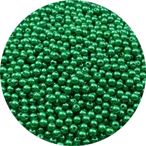 YUEXIGO Perlen zum Basteln, 6 mm, Kunstharz, rund, 1000 Stück, Dunkelgrün YUEXIGO Perlen zum Basteln, 6 mm, Kunstharz, rund, 1000 Stück, Dunkelgrün von YUEXIGO