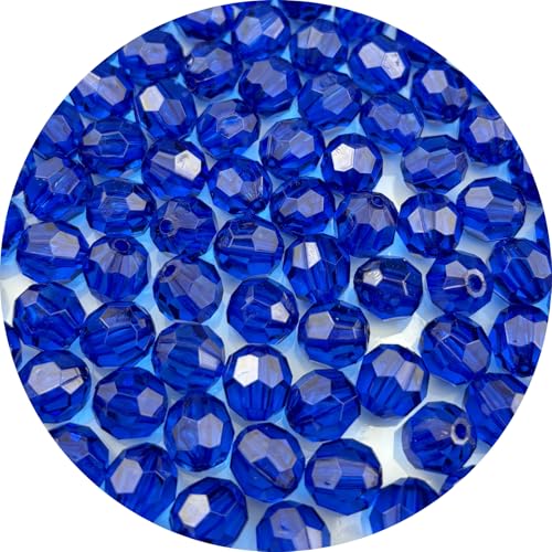 YUEXIGO Runde facettierte Acrylperlen, 12 mm, zum Basteln, runde Abstandshalter, facettierte Perlen zum Nähen, Basteln, Dekoration, Halsketten, Armbänder, Ohrringe, Schmuckherstellung, Königsblau, 100 YUEXIGO Runde facettierte Acrylperlen, 12 mm, zum Basteln, runde Abstandshalter, facettierte Perlen zum Nähen, Basteln, Dekoration, Halsketten, Armbänder, Ohrringe, Schmuckherstellung, Königsblau, 100 von YUEXIGO