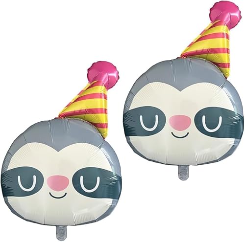 Tierkopf Folienballon, 2pcs Luftballon Tiere Ballons Tierkopf, Folienballon Tiere, Folienballons Animals, XXL Waldtiere Luftballon, für Junge Mädchen Kinder Geburtstag Dschungel Deko von YUEXNKO