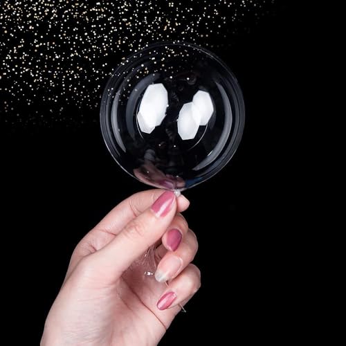 Partyballon Transparente, 100 Stück Dekoration Bobo Luftballons, 5 Zoll Durchsichtige Party Ballon, Transparente Ballon, Bobo Helium Ballons, für Geburtstag Hochzeit Jahrestag Partyballon Transparente, 100 Stück Dekoration Bobo Luftballons, 5 Zoll Durchsichtige Party Ballon, Transparente Ballon, Bobo Helium Ballons, für Geburtstag Hochzeit Jahrestag von YUEXNKO