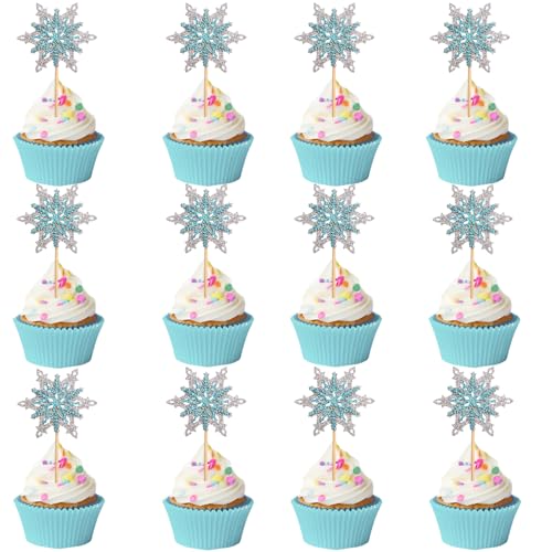 Schneeflocke Cupcake Toppers, 12 Stück Weihnachten Schneeflocke Kuchendekoration, Schneeflocke Geburtstag Cupcake Topper, Schneeflocke Cake Toppers, Schneeflocke Torten Deko Schneeflocke Cupcake Toppers, 12 Stück Weihnachten Schneeflocke Kuchendekoration, Schneeflocke Geburtstag Cupcake Topper, Schneeflocke Cake Toppers, Schneeflocke Torten Deko von YUEXNKO