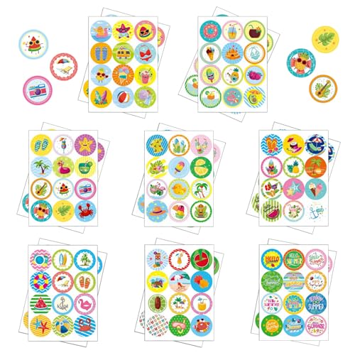 Sommer Strand Sticker, 16pcs Hawaii Aufkleber Kinder, Sommer Aufkleber, Urlaub Strandaufkleber, Sommers Pool Strand Klebeaufkleber, Sticker Sommers, Sommeres Surfen Aufklebers, Hawaii Stickers von YUEXNKO