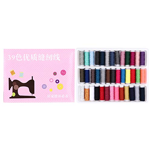 YUEYASHUX 39-teiliges DIY-Nähset für Haushaltsnähmaschinen, buntes Polyester-Faden-Set, Kleidung, Nähzubehör, Zubehör zum Quilten, Handnähmaschinen YUEYASHUX 39-teiliges DIY-Nähset für Haushaltsnähmaschinen, buntes Polyester-Faden-Set, Kleidung, Nähzubehör, Zubehör zum Quilten, Handnähmaschinen von YUEYASHUX