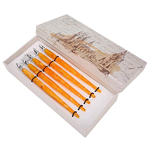 YUEYASHUX -Acryl -Stift -Set Schöne Zeichnungswerkzeug zubehör 5pcs Geeignete Schreibkünstler Weiß Orange (Orange) von YUEYASHUX