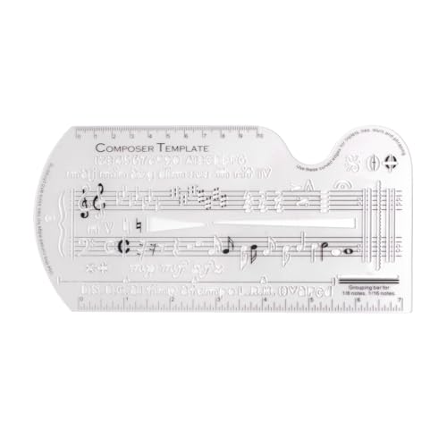 Yueyashux Composer Template Sheet Muster Zeichnungsblatt Lineal Premium -Dual -Skalen für Musiker und Komponisten Yueyashux Composer Template Sheet Muster Zeichnungsblatt Lineal Premium -Dual -Skalen für Musiker und Komponisten von YUEYASHUX