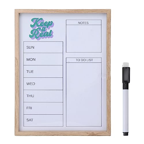 Yueyashux -Holzrahmen White Board Trockener Löwebrett wiederverwendbare Schreibbrett mit Marker für die Heimstudie (Typ a) von YUEYASHUX