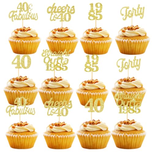 40th Geburtstag Tortendeko Birthday Boy Girl,1985 Cupcake Toppers 40 Fabulous Nummer 1985 Cupcake Picks glücklich 40 Geburtstag Hochzeitstag Party Kuchen Dekorationen Zubehör 40th Geburtstag Tortendeko Birthday Boy Girl,1985 Cupcake Toppers 40 Fabulous Nummer 1985 Cupcake Picks glücklich 40 Geburtstag Hochzeitstag Party Kuchen Dekorationen Zubehör von YUEcthynous