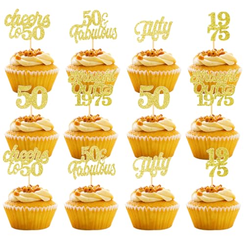 50th Geburtstag Tortendeko Birthday Boy Girl,1975 Cupcake Toppers 50 Fabulous Nummer 1975 Cupcake Picks glücklich 50 Geburtstag Hochzeitstag Party Kuchen Dekorationen Zubehör 50th Geburtstag Tortendeko Birthday Boy Girl,1975 Cupcake Toppers 50 Fabulous Nummer 1975 Cupcake Picks glücklich 50 Geburtstag Hochzeitstag Party Kuchen Dekorationen Zubehör von YUEcthynous
