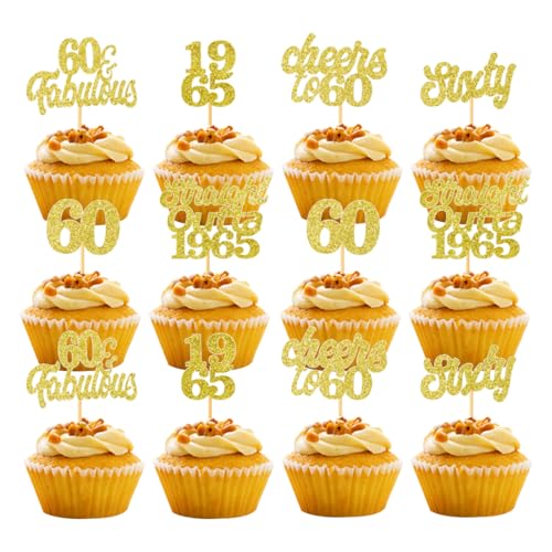 60th Geburtstag Tortendeko Birthday Boy Girl,1965 Cupcake Toppers 60 Fabulous Nummer 1965 Cupcake Picks glücklich 60 Geburtstag Hochzeitstag Party Kuchen Dekorationen Zubehör 60th Geburtstag Tortendeko Birthday Boy Girl,1965 Cupcake Toppers 60 Fabulous Nummer 1965 Cupcake Picks glücklich 60 Geburtstag Hochzeitstag Party Kuchen Dekorationen Zubehör von YUEcthynous