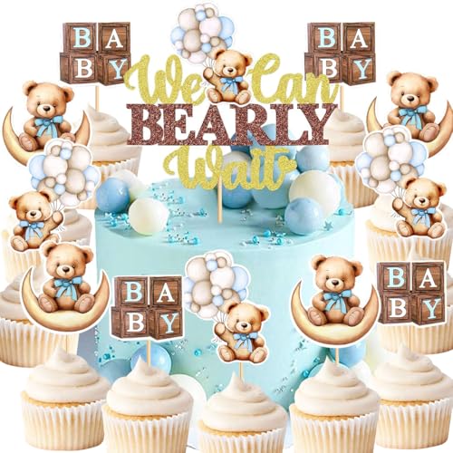 Bär Kuchen Dekoration,Blau Dusche DIY Kuchen Kugeln Dekoration für Baby Junge Mädchen Geburtstag Party Bär Baby Dusche Kuchen Dekor,13 Stück Bär Kuchen Dekoration,Blau Dusche DIY Kuchen Kugeln Dekoration für Baby Junge Mädchen Geburtstag Party Bär Baby Dusche Kuchen Dekor,13 Stück von YUEcthynous