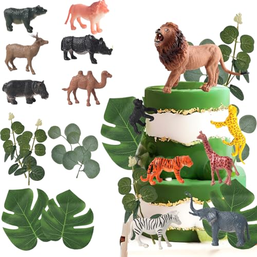 Kuchendeko Tiere Cake Topper,Safari-Waldtiere,Green Tortendeko Tiere Kuchendeko Geburtstag Dschungel Themed Tortendeko Giraffe,Löwe,Affe,Elefant für Baby Shower Geburtstagsfeier für Kinder 19 Stück Kuchendeko Tiere Cake Topper,Safari-Waldtiere,Green Tortendeko Tiere Kuchendeko Geburtstag Dschungel Themed Tortendeko Giraffe,Löwe,Affe,Elefant für Baby Shower Geburtstagsfeier für Kinder 19 Stück von YUEcthynous