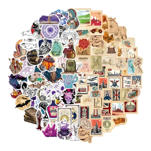 Magic Mond Aufkleber 100 Stück Blumen Aufkleber Sticker Scrapbooking Wasserfest Graffiti Sticker Wasserflasche Lila Hexe Aufkleber Set für Teenager Mädchen Journaling Zubehör Magic Mond Aufkleber 100 Stück Blumen Aufkleber Sticker Scrapbooking Wasserfest Graffiti Sticker Wasserflasche Lila Hexe Aufkleber Set für Teenager Mädchen Journaling Zubehör von YUEcthynous