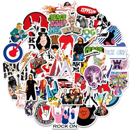 Music Aufkleber 100 Stück Blumen Aufkleber Sticker Scrapbooking Wasserfest Graffiti Sticker Wasserflasche Lila Hexe Aufkleber Set für Teenager Mädchen Journaling Zubehör von YUEcthynous