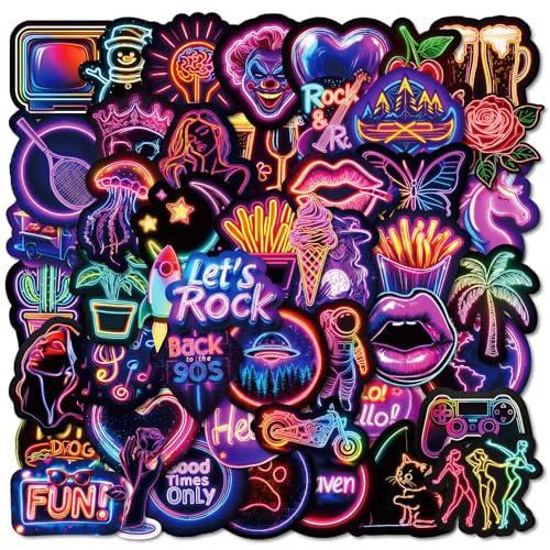 YUEcthynous Neon Sticker Set,Neon Graffiti Aufkleber,100 Stücke Kinder Vinyl Coole Graffiti Sticker Vintage Graffiti Decal Aufkleber für Skateboard Laptop Koffer Helm Motorrad Auto Fahrrad Computer YUEcthynous Neon Sticker Set,Neon Graffiti Aufkleber,100 Stücke Kinder Vinyl Coole Graffiti Sticker Vintage Graffiti Decal Aufkleber für Skateboard Laptop Koffer Helm Motorrad Auto Fahrrad Computer von YUEcthynous