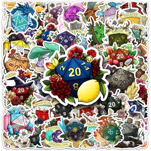 YUEcthynous Poker Doodle Sticker,Würfel Graffiti Aufkleber 100Pcs Casino Waterproof Sticker Set Geeignet für Laptops,Koffer,Motorräder,Autos,Fahrräder,Computer,Geeignet für Jugendliche und Erwachsene von YUEcthynous