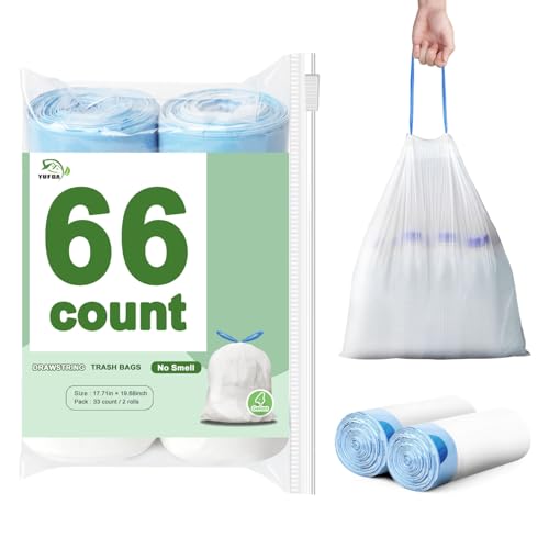 Kleine Müllbeutel, 1,2 l Kordelzug, weiße Badezimmer-Müllbeutel, reißfreie Müllbeutel, Kunststoff-Müllbeutel für WC, Zuhause, Büro und Schlafzimmer, 66 Stück Kleine Müllbeutel, 1,2 l Kordelzug, weiße Badezimmer-Müllbeutel, reißfreie Müllbeutel, Kunststoff-Müllbeutel für WC, Zuhause, Büro und Schlafzimmer, 66 Stück von YUFDA