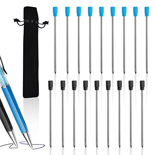 YUFFQOPC 20 Stücke 2,75 Zoll Kugelschreiber Ersatzminen Kugelschreiberminen Kurz für Diamant Kristall Stylus Stifte Universelle Schwarz/Blau Kugelschreiber Minen für Stifte mit Samtbeutel (20) YUFFQOPC 20 Stücke 2,75 Zoll Kugelschreiber Ersatzminen Kugelschreiberminen Kurz für Diamant Kristall Stylus Stifte Universelle Schwarz/Blau Kugelschreiber Minen für Stifte mit Samtbeutel (20) von YUFFQOPC