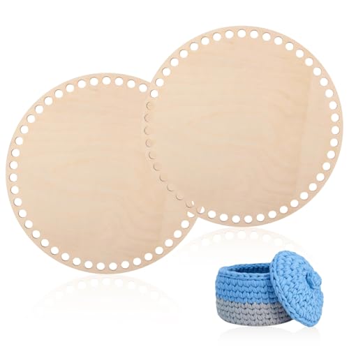 2 Stück Korbboden zum Häkeln, Korbboden Aus Holz, DIY Korbboden Set, Naturholzkorbboden, Ovaler/Rund holzboden zum häkeln für DIY Korbflechten Liefert Basteln 20CM 2 Stück Korbboden zum Häkeln, Korbboden Aus Holz, DIY Korbboden Set, Naturholzkorbboden, Ovaler/Rund holzboden zum häkeln für DIY Korbflechten Liefert Basteln 20CM von YUFFQOPC