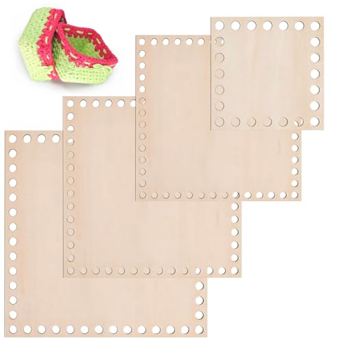 YUFFQOPC 4 Stück Korbböden zum Häkeln, 10/15/20/25cm Korbboden Aus Holz, Naturholzkorbboden Quadrat korbboden zum häkeln, DIY Korbboden Set für Korbflechten Liefert Basteln YUFFQOPC 4 Stück Korbböden zum Häkeln, 10/15/20/25cm Korbboden Aus Holz, Naturholzkorbboden Quadrat korbboden zum häkeln, DIY Korbboden Set für Korbflechten Liefert Basteln von YUFFQOPC