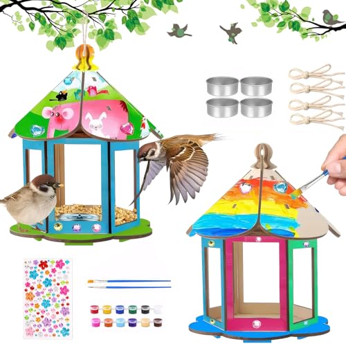 YUFFQOPC Vogelhaus Bausatz Kinder Holz, 4 Stück 3D Vogelhäuschen Bausatz Vogelhaus Selber Bauen, Osterbastelset Frühling Deko Spielzeug Geschenk für Jungen Mädchen 6 8 9 10 Jahre YUFFQOPC Vogelhaus Bausatz Kinder Holz, 4 Stück 3D Vogelhäuschen Bausatz Vogelhaus Selber Bauen, Osterbastelset Frühling Deko Spielzeug Geschenk für Jungen Mädchen 6 8 9 10 Jahre von YUFFQOPC