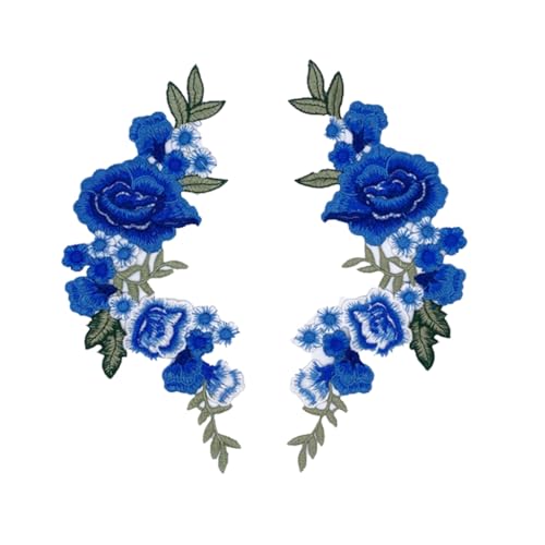 1 Paar Blumen-Stickerei-Flicken mit Blumenstickerei, zum Aufnähen von Jeans, Kleidung, Dekoration 1 Paar Blumen-Stickerei-Flicken mit Blumenstickerei, zum Aufnähen von Jeans, Kleidung, Dekoration von YUGSHNKFC