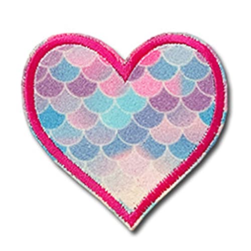 10 Stück Regenbogen-Herz zum Aufnähen oder Aufbügeln, Fischmuster, Stickerei-Flicken, Abzeichen, Kleidungsverzierungen für Kleidung, Handwerk 10 Stück Regenbogen-Herz zum Aufnähen oder Aufbügeln, Fischmuster, Stickerei-Flicken, Abzeichen, Kleidungsverzierungen für Kleidung, Handwerk von YUGSHNKFC