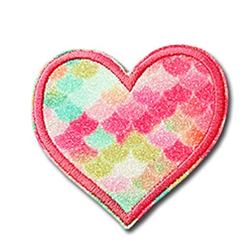10 Stück Regenbogen-Herz zum Aufnähen oder Aufbügeln, Fischmuster, Stickerei-Flicken, Abzeichen, Kleidungsverzierungen für Kleidung, Handwerk 10 Stück Regenbogen-Herz zum Aufnähen oder Aufbügeln, Fischmuster, Stickerei-Flicken, Abzeichen, Kleidungsverzierungen für Kleidung, Handwerk von YUGSHNKFC