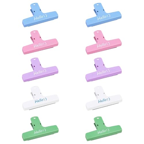 10 x Memo-Notiz-Clips, Papier-Kühlschrankmagnete, Whiteboard-Magnete, Lebensmittelbeutel, Aktenklemme, Büroklammer von YUGSHNKFC
