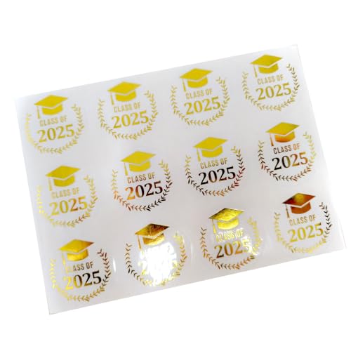 120 Stück Goldfolie Abschlusshut Aufkleber Abschlussfeier Verpackungsetikett für Siegel Umschlag Party Dekoration und Verpackung 120 Stück Goldfolie Abschlusshut Aufkleber Abschlussfeier Verpackungsetikett für Siegel Umschlag Party Dekoration und Verpackung von YUGSHNKFC
