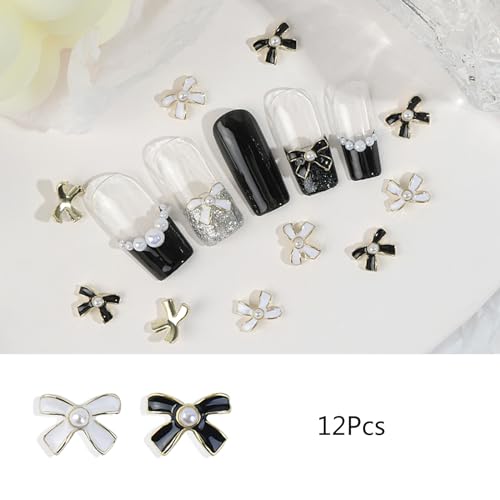 12pcs/Los 3d Metall Tulips Maniküre Nagelschmuck Edelsteine ​​Strasssteine ​​Tulips Nagel Art Charms Art Jewelrys von YUGSHNKFC