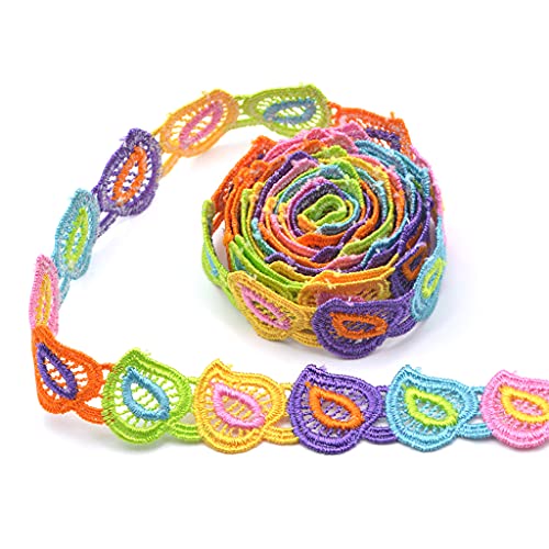 13,7 m breit, buntes Herzblatt, Spitzenbesatz, Stricken, bestickt, Patchworkband, Nähzubehör, 2,5 cm breit von YUGSHNKFC