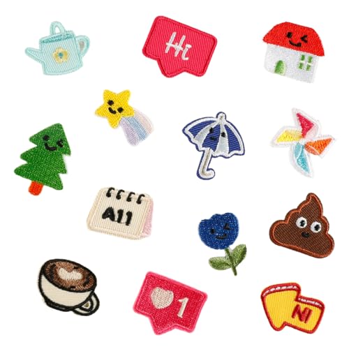 13 PCs Kessel Applikationen Patches Regenschirm Bestickte Patches Reparaturflecken Auf Flecken Hauseisen Auf Flecken von YUGSHNKFC