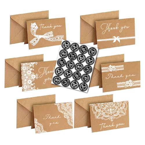 18 x 15 cm Dankeskarten, faltbare Grußkarten mit Umschlägen und Aufklebern, für Valentinstag, Hochzeit, Geburtstag, Jahrestag 18 x 15 cm Dankeskarten, faltbare Grußkarten mit Umschlägen und Aufklebern, für Valentinstag, Hochzeit, Geburtstag, Jahrestag von YUGSHNKFC