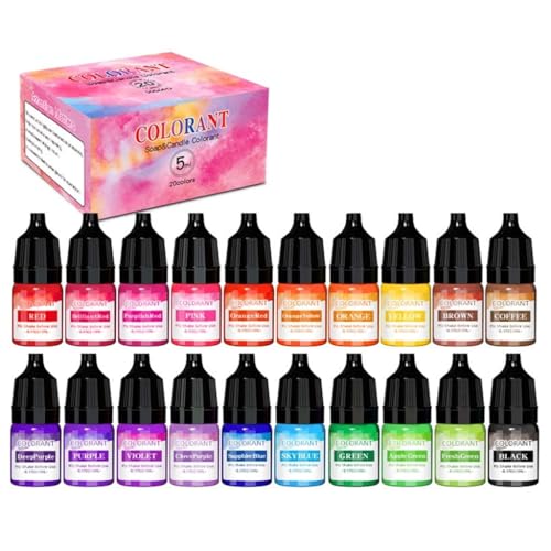 20 Farben Kerzenfarbe flüssige Kerzenherstellung Farbstoff für DIYs Kerzenherstellung Zubehör Kits Kerze Färben Farbessenzen für Cand 20 Farben Kerzenfarbe flüssige Kerzenherstellung Farbstoff für DIYs Kerzenherstellung Zubehör Kits Kerze Färben Farbessenzen für Cand von YUGSHNKFC