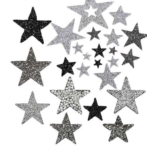 24 Pcs Strassstonstern Applikationen Eisen Auf Sternflecken Für Kleidung Kleiderhosen Jeans Hutbeutel Kleidung Verzierungen 24 Pcs Strassstonstern Applikationen Eisen Auf Sternflecken Für Kleidung Kleiderhosen Jeans Hutbeutel Kleidung Verzierungen von YUGSHNKFC