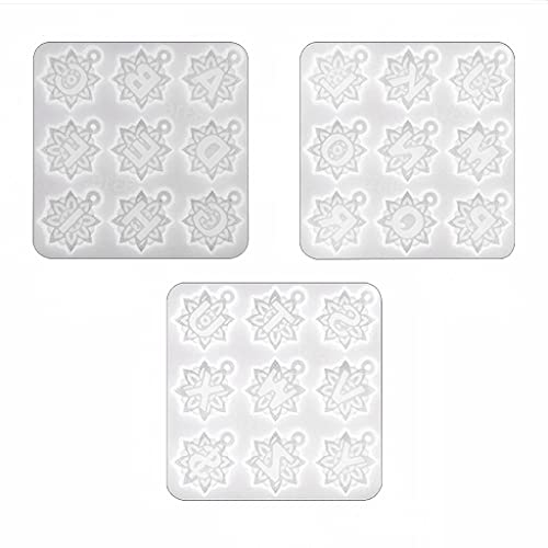 26 Buchstaben-Anhänger-Form, Epoxidform, Halskettenanhänger für Schlüsselanhänger, perforierter Anhänger, Silikonform 26 Buchstaben-Anhänger-Form, Epoxidform, Halskettenanhänger für Schlüsselanhänger, perforierter Anhänger, Silikonform von YUGSHNKFC