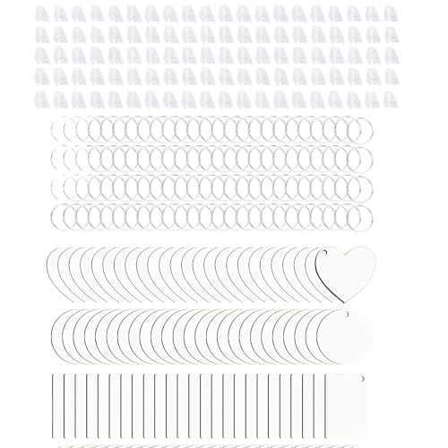 300-teiliges praktisches Sublimations-Schlüsselanhänger-Set für Projekte und künstlerische Kreationen in hellen Farben von YUGSHNKFC