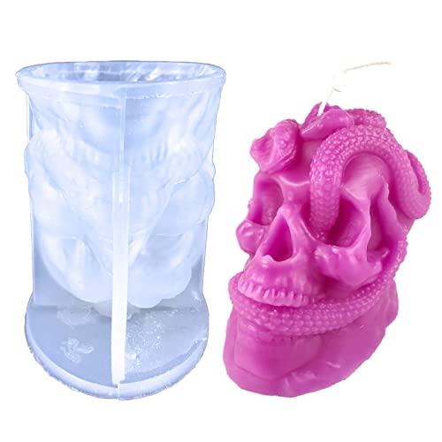 3D Schädelharzformen Schädel Kerzenform Schädel Handgemachte Kerzenherstellung Schimmel Bastelharzform Für Süßigkeiten Wohnkultur von YUGSHNKFC