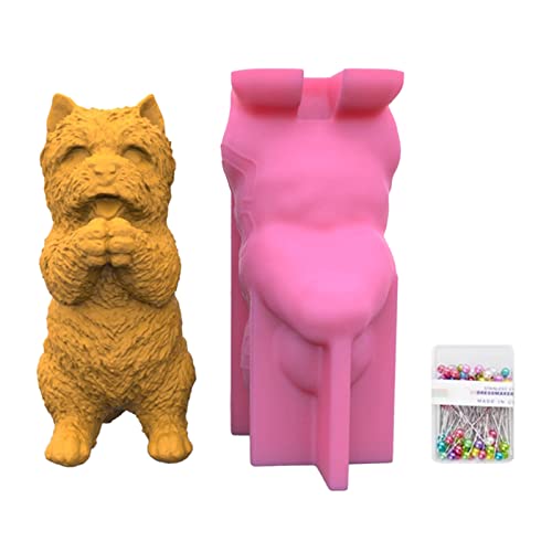 3D Stand Hunde Kerze Silikonform Für Handgefertigtes Desktop Gypsum Epoxidharz Kerzenform Für Die Heimdekoration 3D Stand Hunde Kerze Silikonform Für Handgefertigtes Desktop Gypsum Epoxidharz Kerzenform Für Die Heimdekoration von YUGSHNKFC